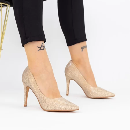 Dünne Absatzschuhe xkk250b Gold Mei