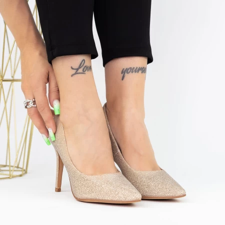 Dünne Absatzschuhe xkk250b Gold Mei