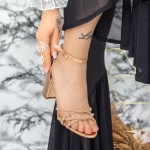 Sandalen mit dicken Absätzen 2RG11 Champagner | Mei