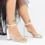 Sandalen mit dicken Absätzen 2RG13 Weiß | Mei