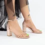 Sandalen mit einer dicken Ferse 2RG13 Champagner | Mei
