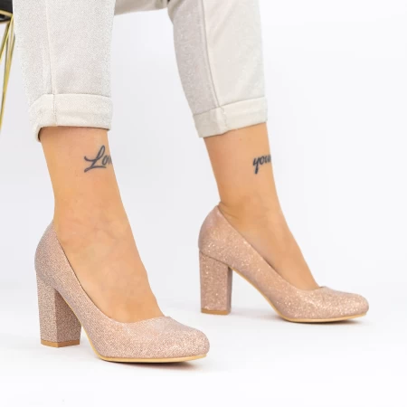 Dicke High Heels 2YXD27 Champagner | Mei