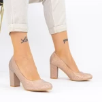 Dicke High Heels 2YXD27 Champagner | Mei