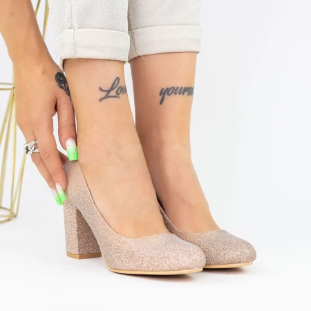 Dicke High Heels 2YXD27 Champagner | Mei