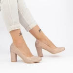 Dicke High Heels 2YXD27 Champagner | Mei