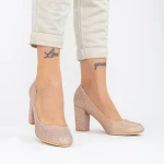 Dicke High Heels 2YXD27 Champagner | Mei
