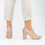 Dicke High Heels 2YXD27 Champagner | Mei