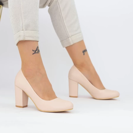 Beige -dicke dicke Heels Schuhe Mei