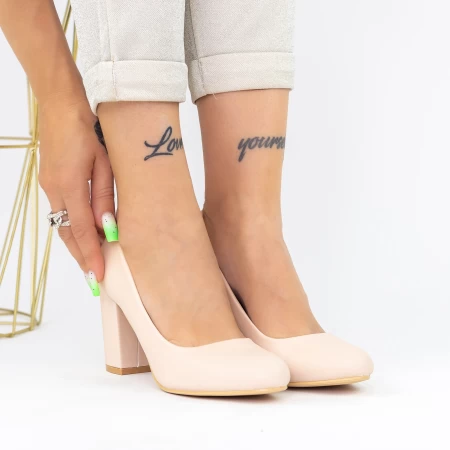 Beige -dicke dicke Heels Schuhe Mei