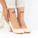 Beige -dicke dicke Heels Schuhe Mei