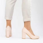 Beige -dicke dicke Heels Schuhe Mei
