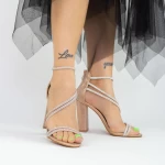Sandalen mit dicken Absätzen 2bd18 Champagner | Mei