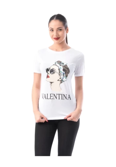 Frauen t -Shirt 8122 Valentina White | ADROM