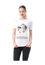Frauen t -Shirt 8122 Valentina White | ADROM