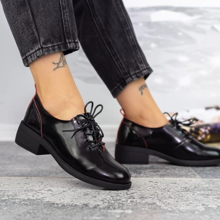 Frauenschuhe jeden Tag 191018-1 Schwarz-Red | Gebildet
