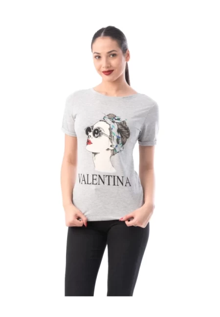 Frauen t -Shirt 8122 Valentina Jasnoszary | ADROM