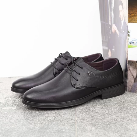 Herrenschuhe aus natürlichen Leder 91785 Schwarz | Mels