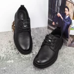 Herrenschuhe aus natürlichen Leder 806003 Schwarz | Mels