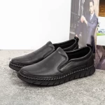 Herrenschuhe aus natürlichem Leder HT8215 Schwarz | Mels