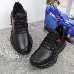 Herren-Sportschuhe aus natürlichen Leder MSD2019-3A Black | Franco Gerardo