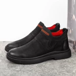 Herrenstiefel aus natürlichem Leder W1010-1 Schwarz | Franco Gerardo