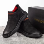 Herrenstiefel aus natürlichem Leder W1010-1 Schwarz | Franco Gerardo