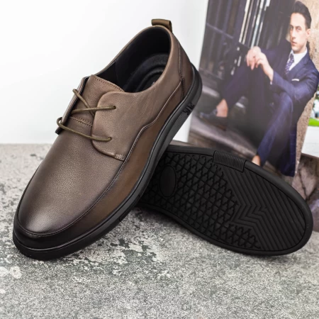 Herrenschuhe aus natürlichen Leder W2101 Grau Mels