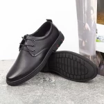 Herrenschuhe aus natürlichen Leder W2200 Black | Mels