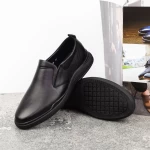 Herrenschuhe aus natürlichen Leder W2300 Black | Mels