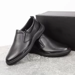 Herrenschuhe aus natürlichen Leder W2300 Black | Mels