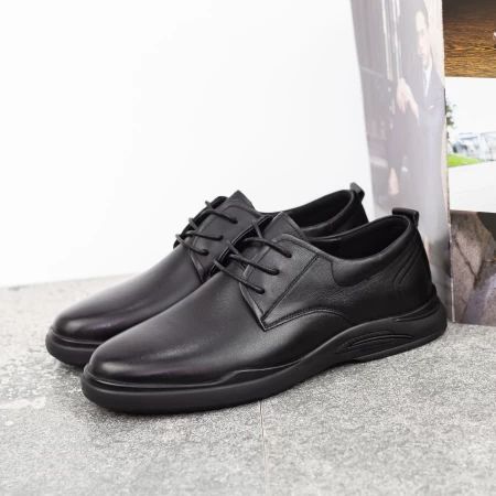 Herrenschuhe aus natürlichen Leder W2301 Black | Mels