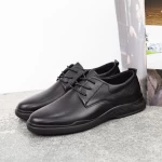 Herrenschuhe aus natürlichen Leder W2301 Black | Mels