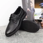 Herrenschuhe aus natürlichen Leder W2301 Black | Mels