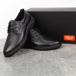 Herrenschuhe aus natürlichen Leder W2301 Black | Mels