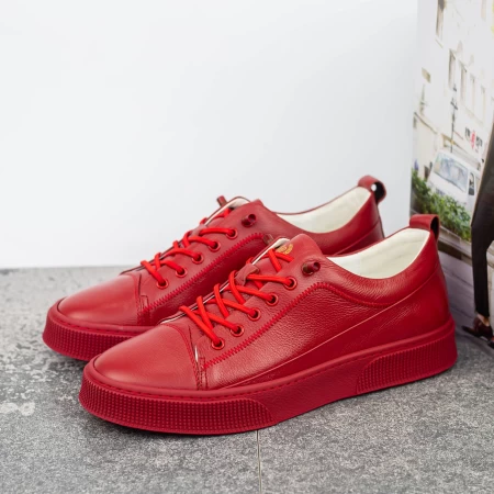 Herren Sportschuhe aus natürlichen Leder Y130 Red | Franco Gerardo