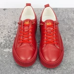 Herren Sportschuhe aus natürlichen Leder Y130 Red | Franco Gerardo