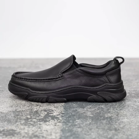 Herrenschuhe aus natürlichen Leder B32325 Schwarz | Mels