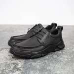 Herrenschuhe aus natürlichen Leder B32323 Schwarz | Mels
