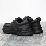 Herrenschuhe aus natürlichen Leder B32323 Schwarz | Mels