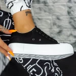 Frauen Sportschuhe S022 Schwarz Se7en