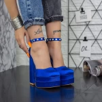 Dicke Fersenschuhe und 2Sy12 Plattform blau Mei