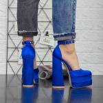 Dicke Fersenschuhe und 2Sy12 Plattform blau Mei