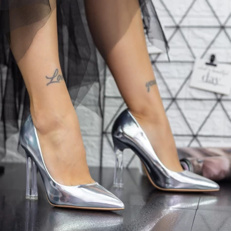 Dünne Fersenschuhe 2le2 Silber Mei