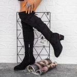 Frauenstiefel mit einem dicken 2W265 -Fersenschwarz | Mei