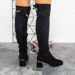 Frauenstiefel mit einem dicken 2W265 -Fersenschwarz | Mei