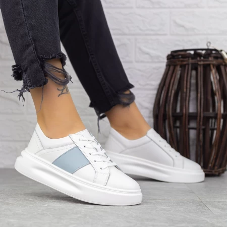 Frauen Sportschuhe AW430 White-Blue Engelblau