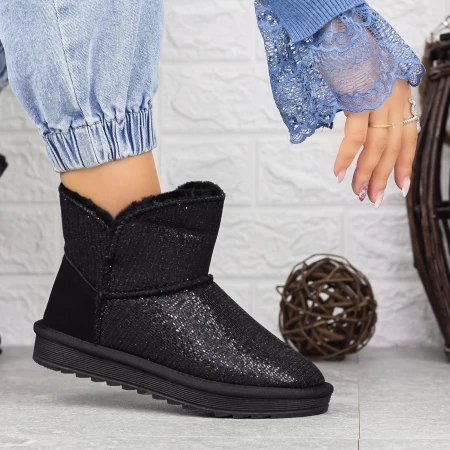 Frauen UG 2N1 Lederstiefel schwarz | Mei
