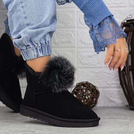 Frauen UG 2N3 Schwarze Lederstiefel Mei