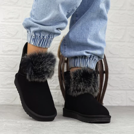 Frauen UG 2N3 Schwarze Lederstiefel Mei