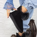 Frauen UG 2N3 Schwarze Lederstiefel Mei